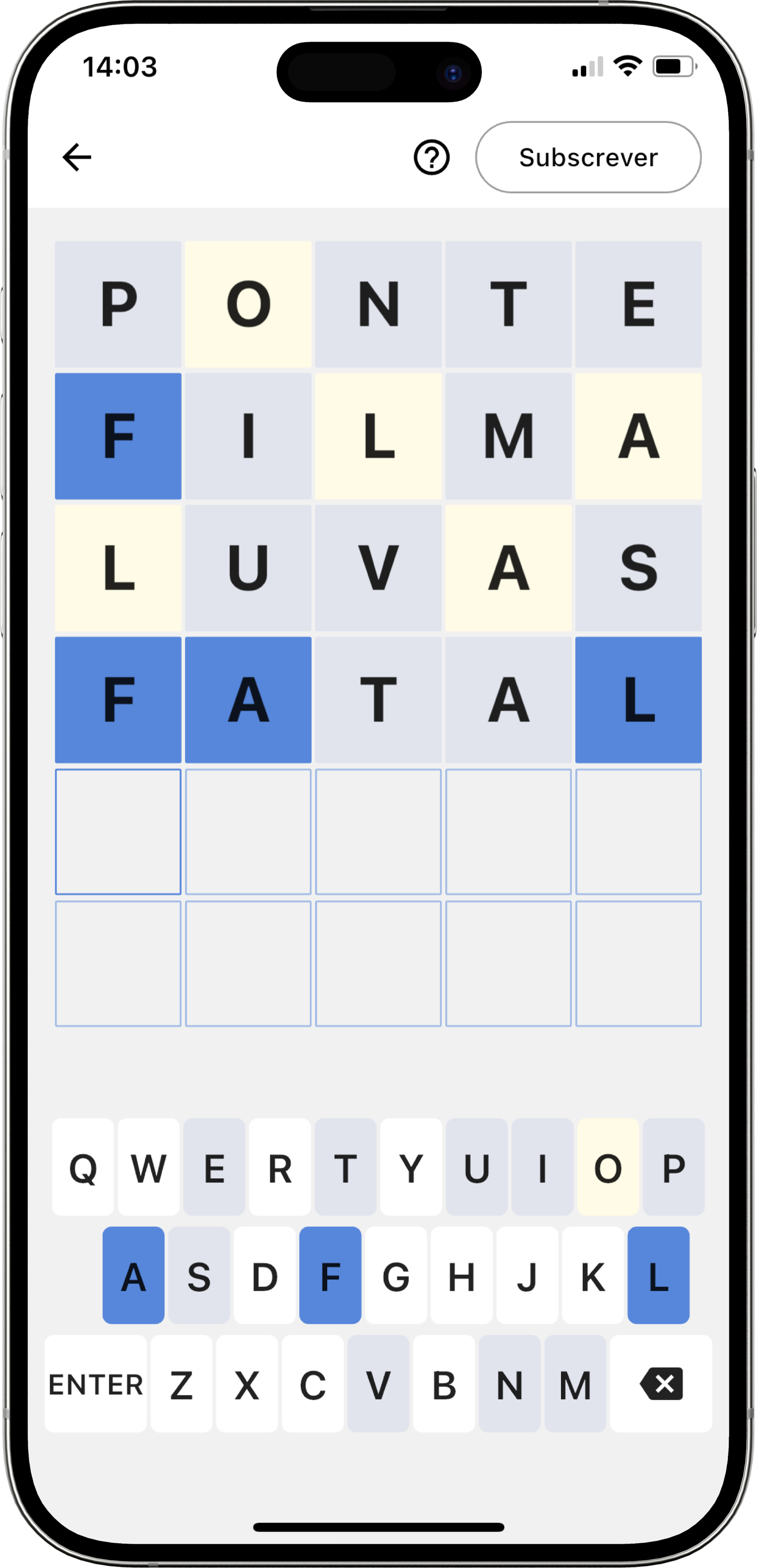 Screenshot do jogo Letra a Letra